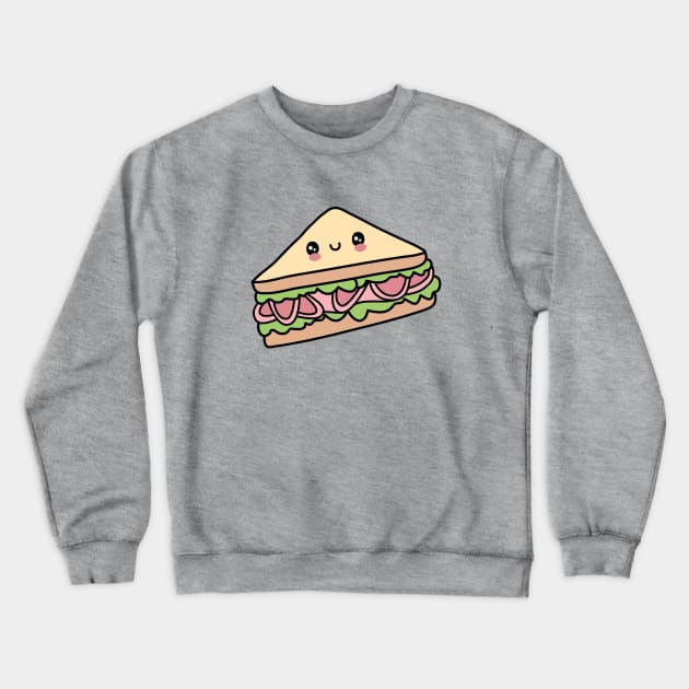 Cute Ham Sandwich Crewneck Sweatshirt by Spicy Memes